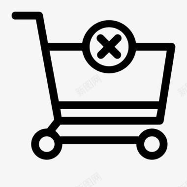 购物车删除网上购物图标