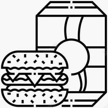 采购产品汉堡包和苏打水汉堡包和苏打水饮料图标