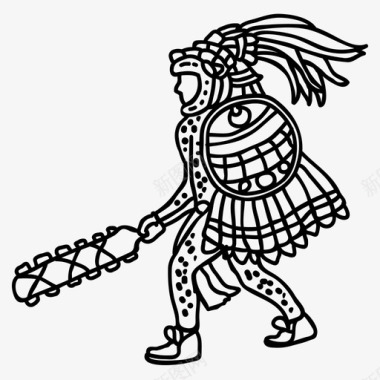 阿兹特克战士玛雅人玛雅阿兹特克人图标