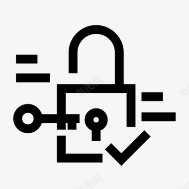 访问解锁黑客钥匙图标
