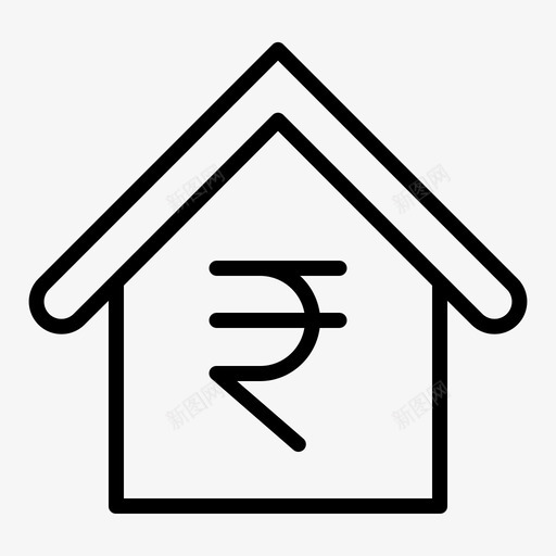 抵押贷款银行金融机构svg_新图网 https://ixintu.com 抵押贷款 银行 金融机构 住房贷款 卢比
