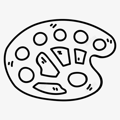 调色板艺术颜料svg_新图网 https://ixintu.com 调色板 颜料 艺术