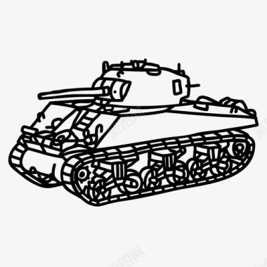 中型坦克汽车军用图标
