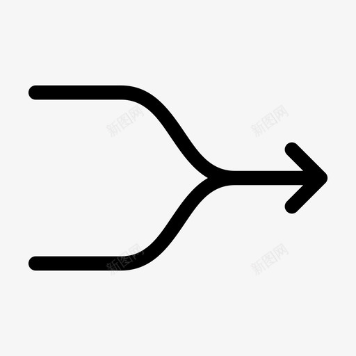 连接箭头交叉svg_新图网 https://ixintu.com 箭头 连接 交叉 合并 道路 标记 交通 轮廓