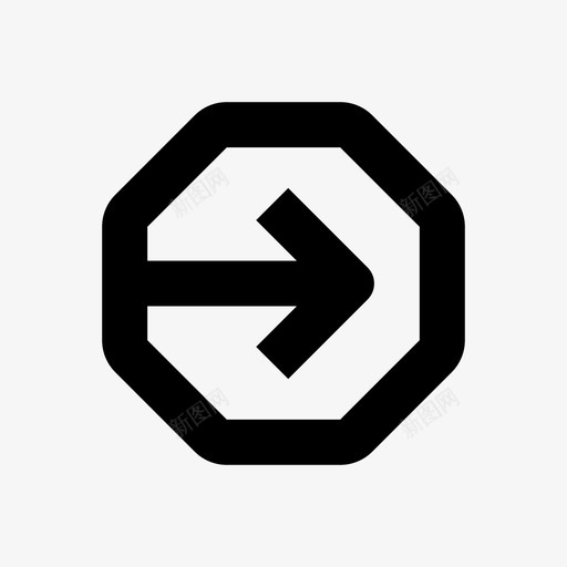 接下来右箭头pixa八角形64pxsvg_新图网 https://ixintu.com 接下来 箭头 八角形