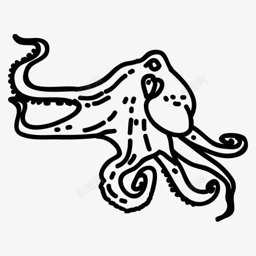 章鱼水生动物海洋svg_新图网 https://ixintu.com 章鱼 水生 动物 海洋 水下