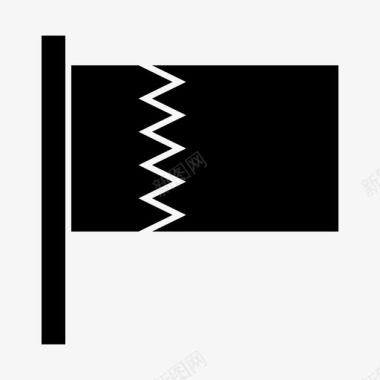 巴林国旗矢量国家民族图标