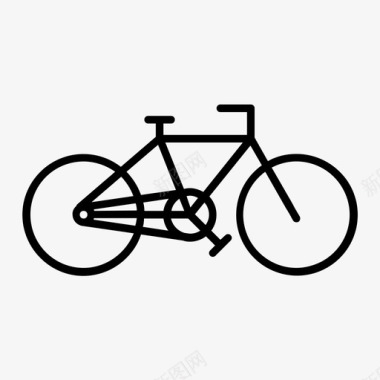 自行车生活方式夏天图标