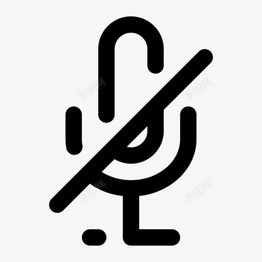 麦克风麦克风关闭录音svg_新图网 https://ixintu.com 麦克风 用户界面 关闭 录音 语音 线路