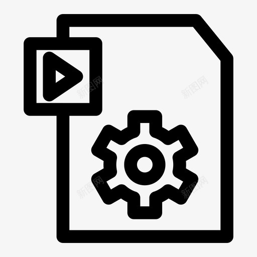 设置视频文档文件svg_新图网 https://ixintu.com 设置 视频 文件 文档 办公室 管理