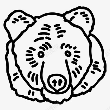 熊陆生动物野生动物图标