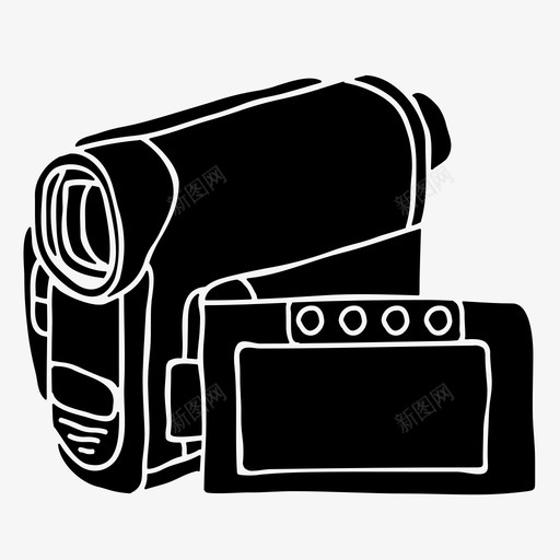 手持摄像头数码相机摄像机svg_新图网 https://ixintu.com 摄像机 手持 摄像头 数码相机 实心
