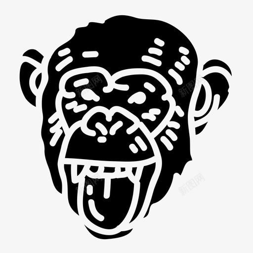 黑猩猩猴子陆地动物svg_新图网 https://ixintu.com 陆地 动物 黑猩猩 猴子 动物园