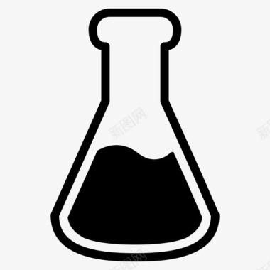 化学瓶教育知识图标