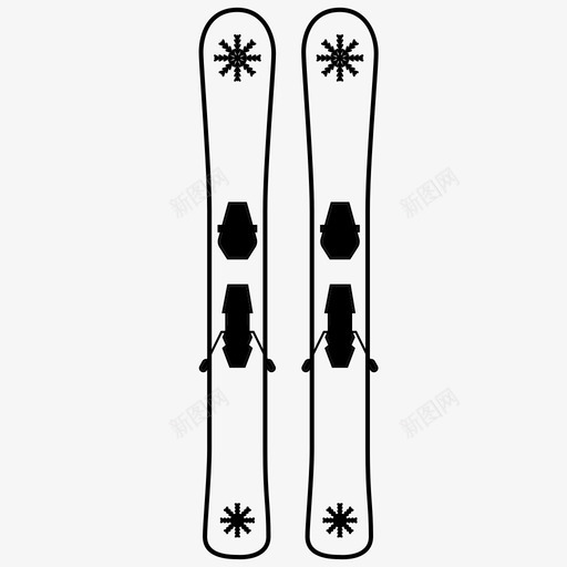 滑雪板假日雪svg_新图网 https://ixintu.com 滑雪板 冬季 假日 运动 系列