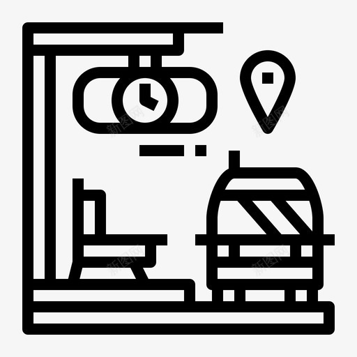 运输站建筑物位置svg_新图网 https://ixintu.com 运输 位置 建筑物 轮廓