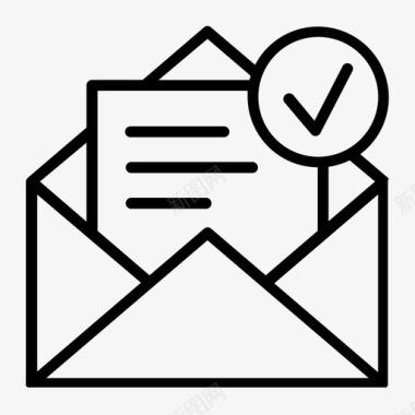 确认检查表信件图标