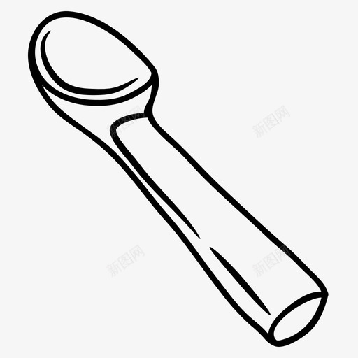 冰激凌勺厨房用具勺子svg_新图网 https://ixintu.com 冰激凌 厨房用具 勺子 用具 厨房 工具
