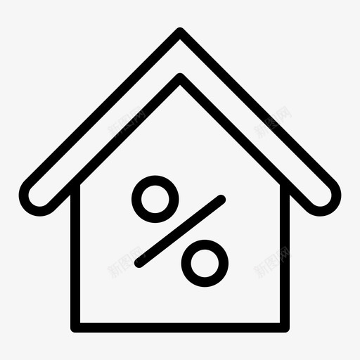 房屋贷款银行利息svg_新图网 https://ixintu.com 房屋 贷款 银行 利息 抵押 财产
