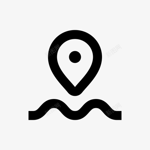 航海地图别针线夏季航海64pxsvg_新图网 https://ixintu.com 航海 海航 地图 别针 海线 夏季