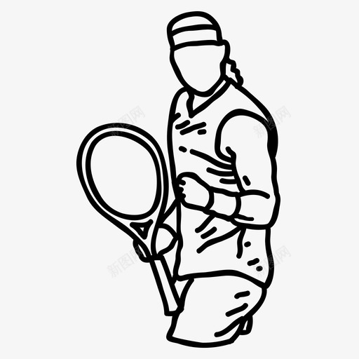 运动员球拍运动svg_新图网 https://ixintu.com 运动员 球拍 运动 网球