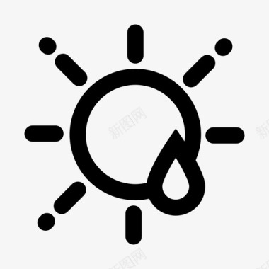 太阳热能量热图标