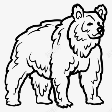 喜马拉雅棕熊棕熊动物哺乳动物图标