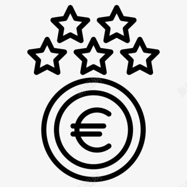 奖励现金奖励欧元图标