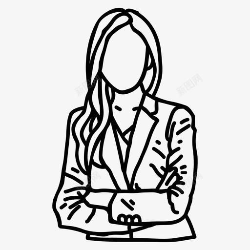 女职员成年人女商人svg_新图网 https://ixintu.com 职员 成年人 女商 人人 商人