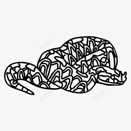 犀毒蛇动物爬行动物svg_新图网 https://ixintu.com 毒蛇 爬行动物 动物