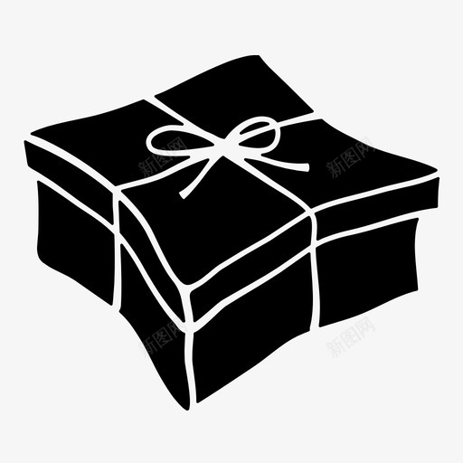 礼盒弓礼物svg_新图网 https://ixintu.com 礼盒 礼物 雕文