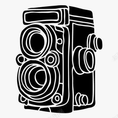 复古相机120mm胶卷图标