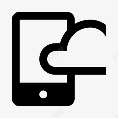 移动云存储手机智能手机图标