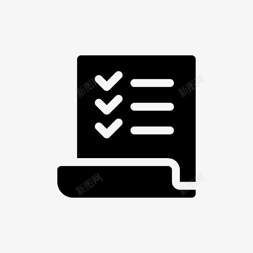 列表业务文件svg_新图网 https://ixintu.com 业务 办公室 列表 文件 纸张