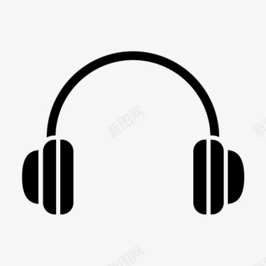 耳机音乐基本用户界面字形v3图标