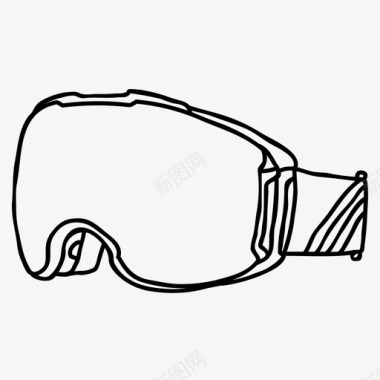 滑雪护目镜滑雪板运动器材图标