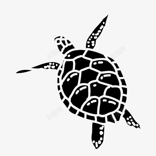 海龟动物水生动物svg_新图网 https://ixintu.com 海龟 动物 水生 动物海 固体