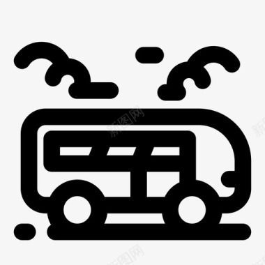 旅游巴士目的地行李图标