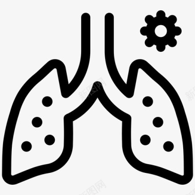 肺癌肺炎疾病图标