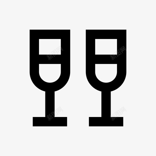 庆典香槟酒杯svg_新图网 https://ixintu.com 庆典 新年 香槟 香槟酒 酒杯 线路 假日