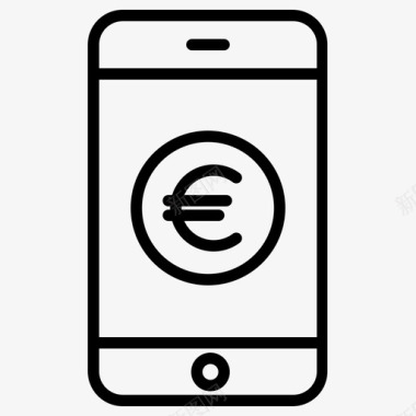 手机银行数字银行欧元图标