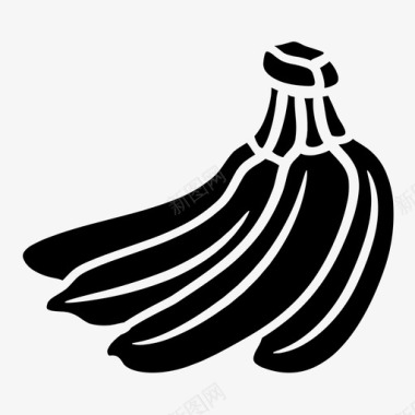 香蕉食物新鲜图标