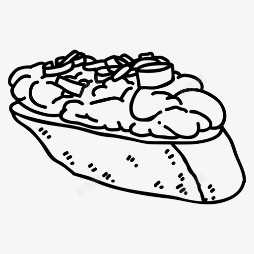 塔拉玛萨拉塔面包食物svg_新图网 https://ixintu.com 食物 希腊 塔拉 萨拉塔 面包