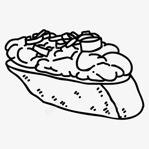 塔拉玛萨拉塔面包食物svg_新图网 https://ixintu.com 食物 希腊 塔拉 萨拉塔 面包