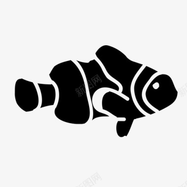 鱼水生动物小丑鱼图标