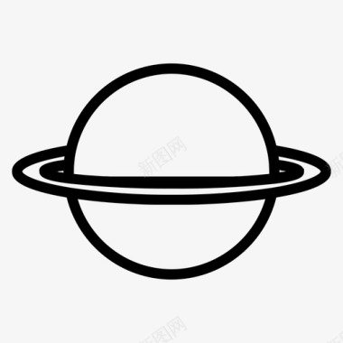 行星土星空间图标