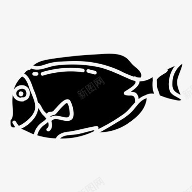 鱼水生动物海图标