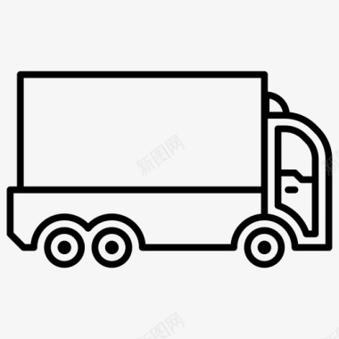 卡车箱箱卡车图标
