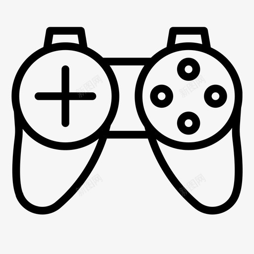 游戏控制器游戏板视频游戏svg_新图网 https://ixintu.com 游戏 控制器 视频 媒体 娱乐