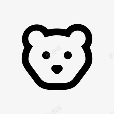 熊熊头灰熊图标
